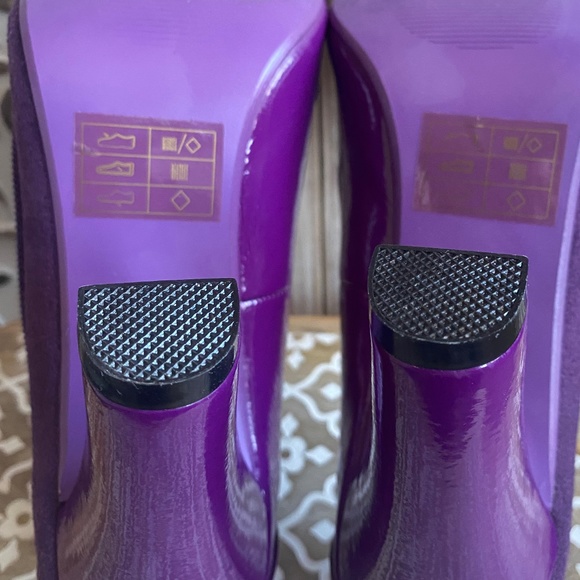 ποΈ Spring Purple Square Toe with Chunky Heel, Size 8 - Picture 7 of 10